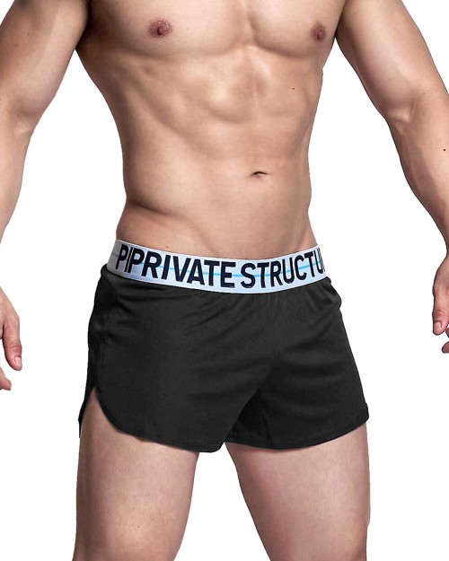 Jersey Running Shorts With Inner Pocket - Black [4328]