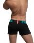 Modality Lounge Shorts With Inner Bulge - Black/Turquoise [4183]