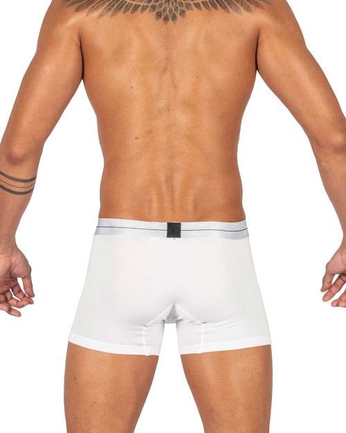 Tencel Mid Waist Boxer Brief - Cotton White [4381]