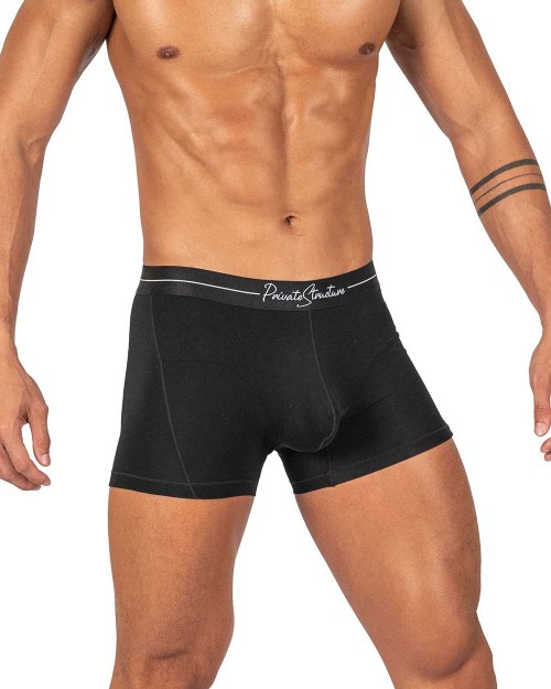 Tencel Mid Waist Boxer Brief - Velvet Black [4381]