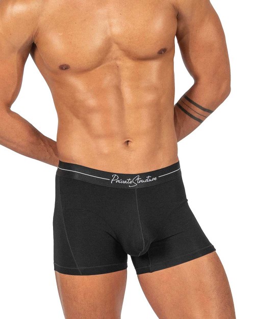 Tencel Mid Waist Boxer Brief - Velvet Black [4381]