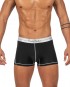 Tencel Mid Waist Boxer Brief - White Mix Velvet Black [4381]