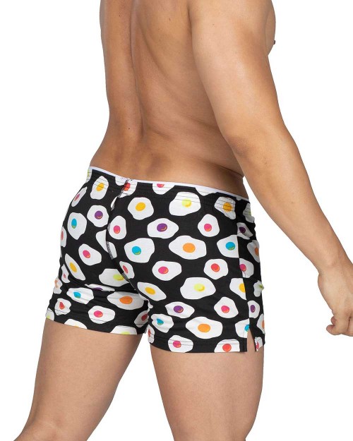 Evo.Boxer Lounge Shorts With Inner Bulge - JellyEgg Black [4366]