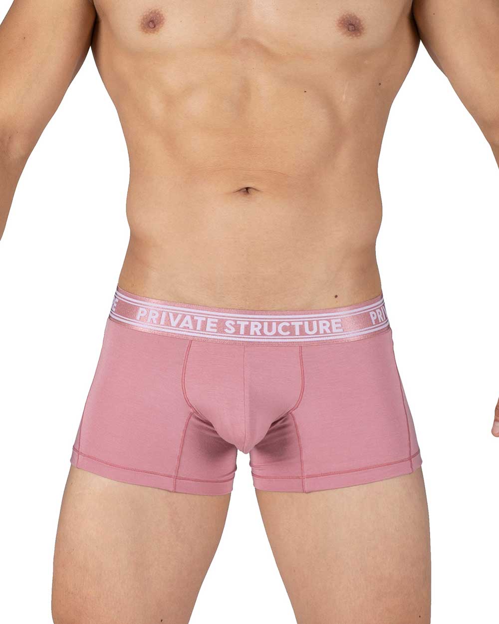 Viscose From Bamboo Mid Waist Trunk - Smoke Red - [4379]