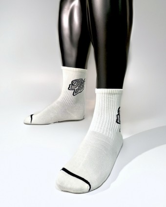 Mid Calf Socks - White [4658]