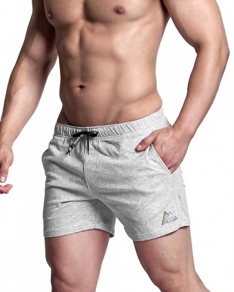 Activewear 2 Pocket Sweat Shorts {Lite Weight Fleece) - Melange [4330]