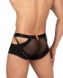 Alpha Low Waist Mesh Back Jockstrap Trunk - Shades of Black [4420]