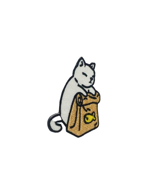 Badge - White Cat [4149]