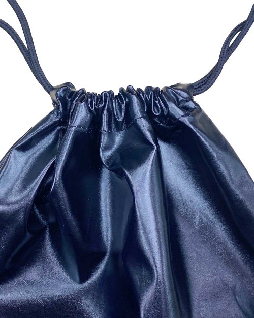 PU Drawstring Bag - Black [4609]
