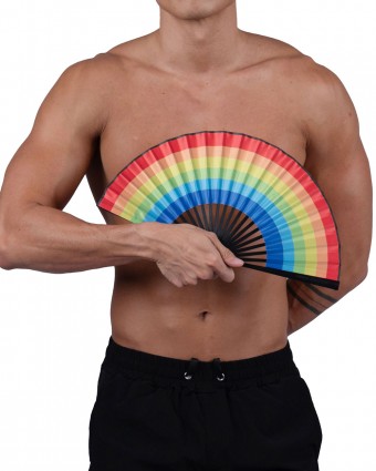 Fabric Patry Fan - Rainbow [4527]