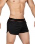 Running Shorts With Inner Pocket - Black Orange [4355]