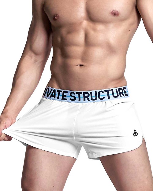 Jersey Running Shorts With Inner Pocket - White [4328]