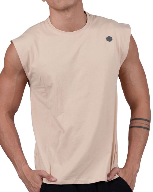 Beefy Sleeveless Tee - Warm Sand [4511]