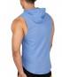Hoody Muscle Vest - Aqua Blue [4607]