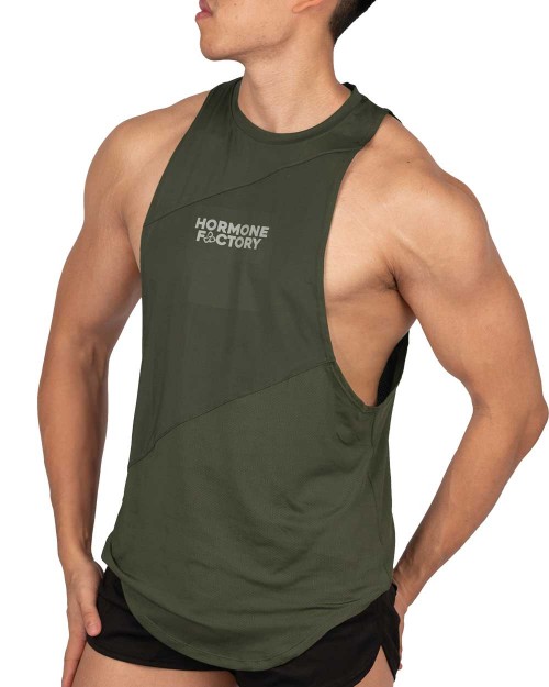 Jersey Gym Tank - Army Green [4608]