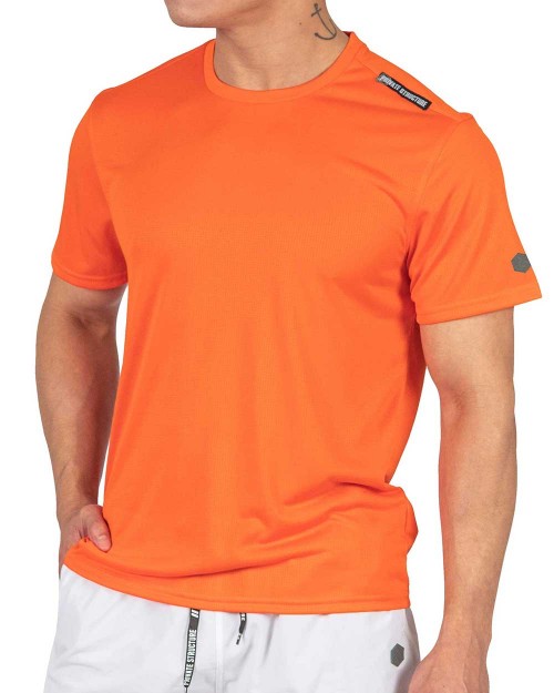 Casual Fit Crew Neck Jersey Tee - Flame Orange [4441]