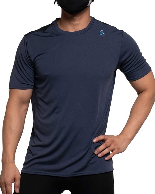 Casual Fit Crew Neck Training Tee - Dark Grey [4218]