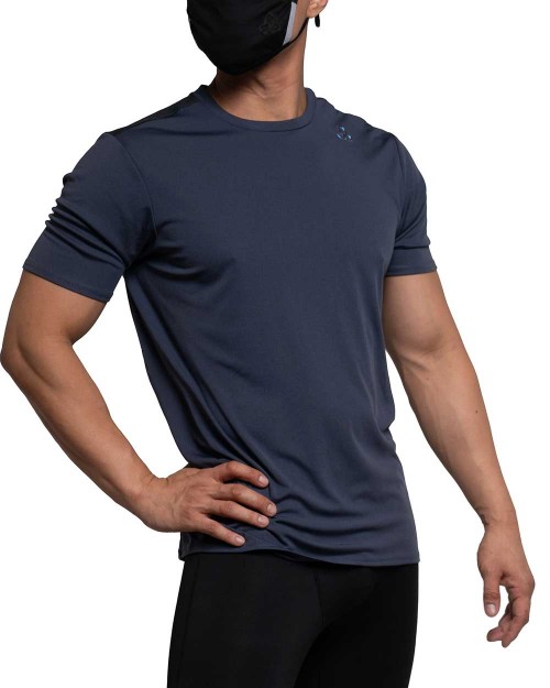 Casual Fit Crew Neck Training Tee - Dark Grey [4218]