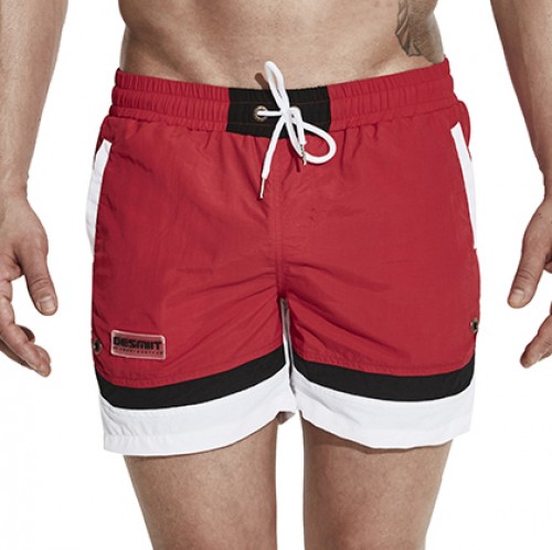 Desmiit Men Beach Shorts Red [4158]