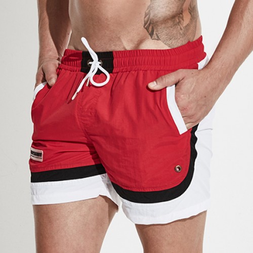 Desmiit Men Beach Shorts Red [4158]