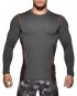 Momentum Construction Gymwear Comprssion Longsleeve Tee-DK Melange [3468]