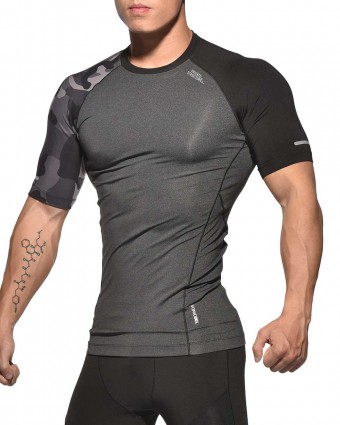 Momentum Construction Gymwear Training Tee-DK Melange [3470]