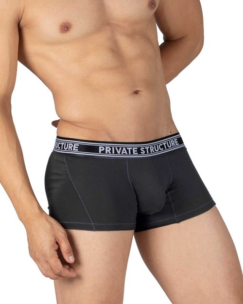 Viscose From Bamboo Mid Waist Trunk - Raven Black - [4379]