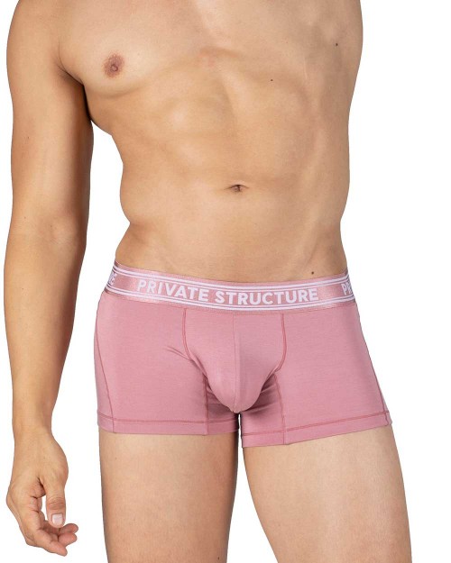 Viscose From Bamboo Mid Waist Trunk - Smoke Red - [4379]