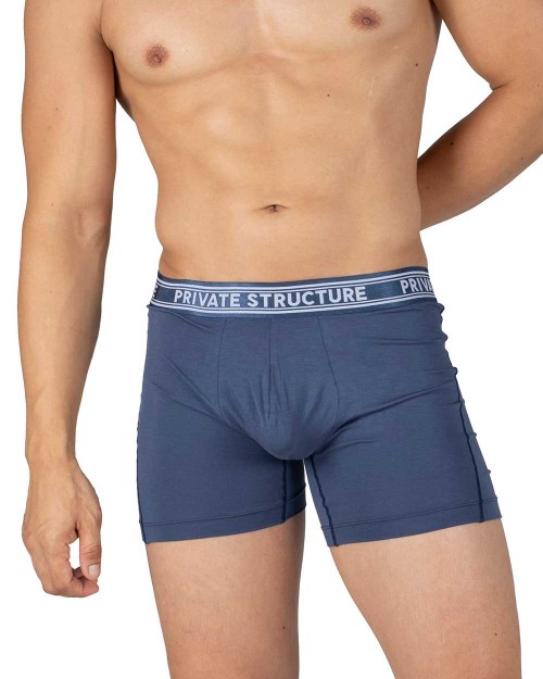 Viscose From Bamboo Mid Waist Boxer Brief - Citadel Blue - [4380]