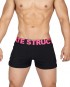 Modality Lounge Shorts With Inner Bulge - Black Magenta [4183]