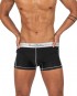 Tencel Mid Waist Boxer Brief - White Mix Velvet Black [4381]