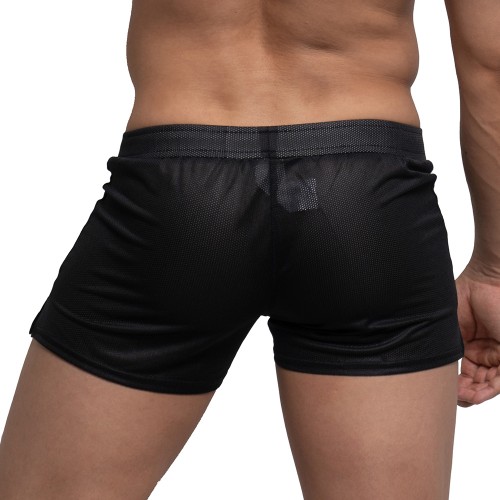 Lounge Shorts With Inner Bulge - Black [4016]