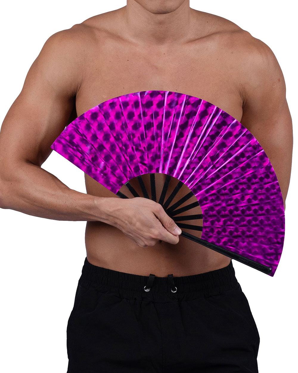 Metalic Party Fan - Metallic Fuchsia [4589]