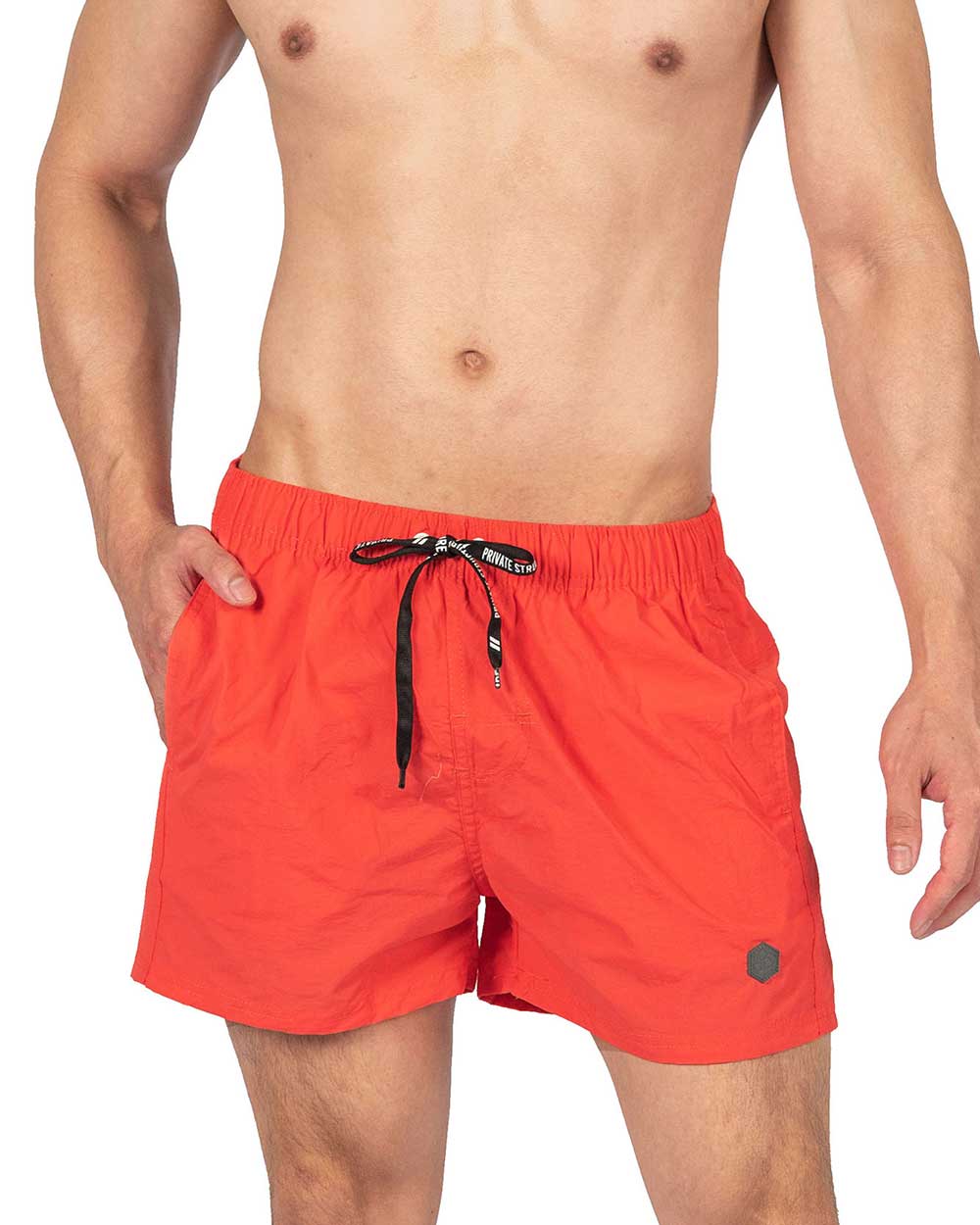 Swim Shorts-Hibicus Red [4464]