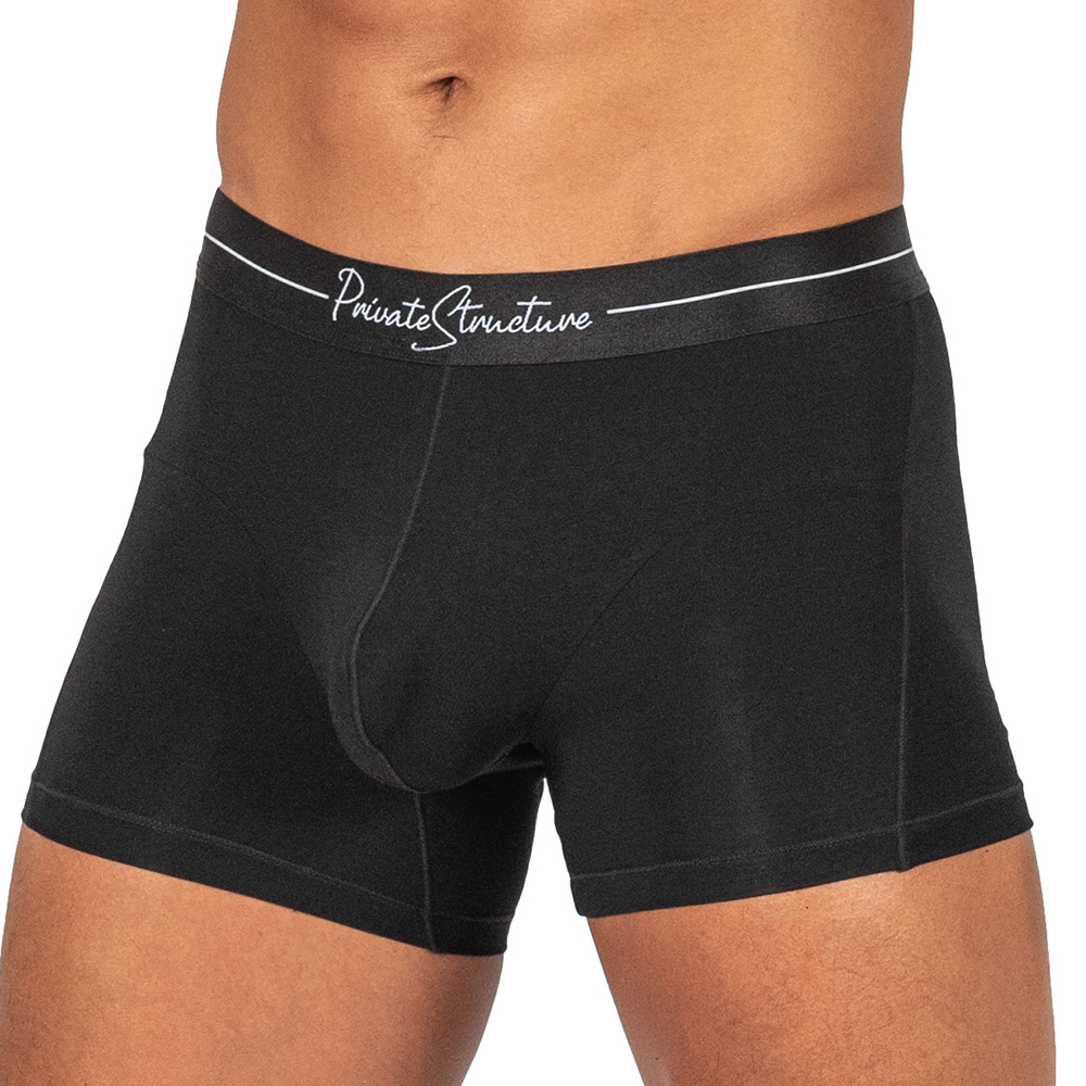 Tencel Mid Waist Boxer Brief - Velvet Black [4381]
